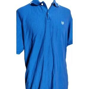 Chaps Ralph Lauren Polo Shirt Size XL Blue Embroidered Logo Cotton Collared